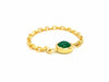 Ring 55 Chain Ring Yellow Gold Agate 58 Facettes 843306CD
