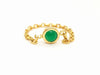 Ring 55 Chain Ring Yellow Gold Agate 58 Facettes 843306CD