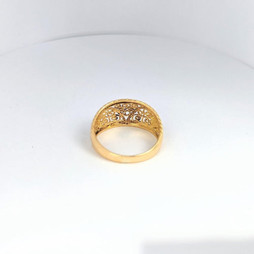 Bague Bague or jaune ciselée et ajourée 58 Facettes 20173