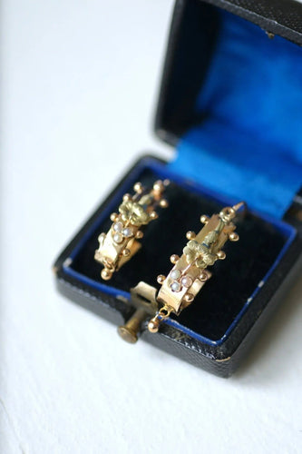 Boucles d'oreilles Boucles d'oreilles dormeuses briquets perles 58 Facettes