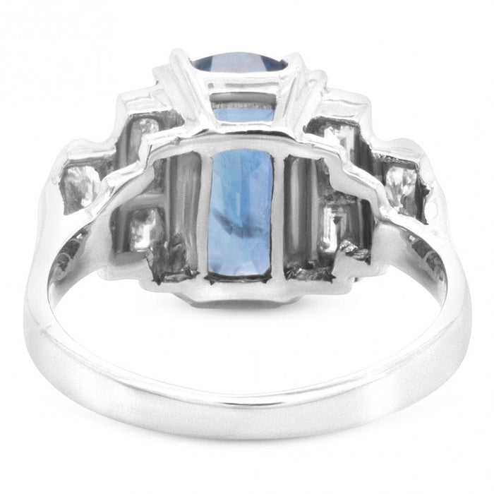Bague 50 Bague Ceylan or gris saphir bleu diamants 58 Facettes 61100135