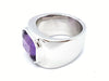 Bague 52 Bague Or blanc Améthyste 58 Facettes 05773CD