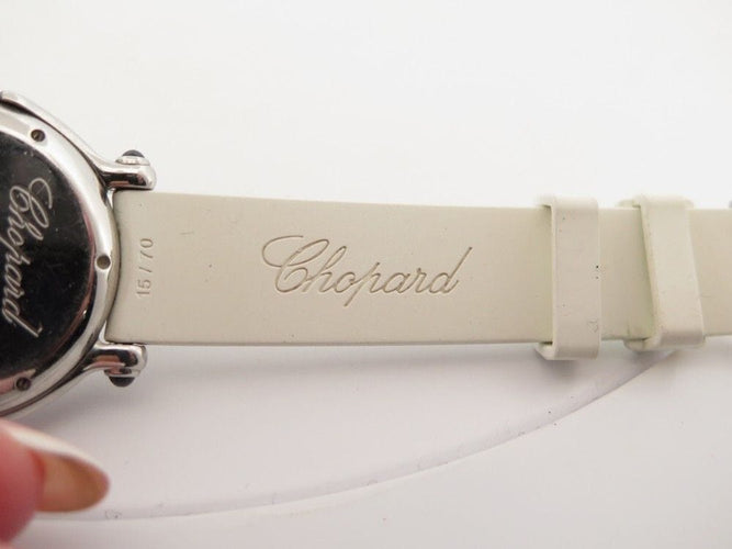 Montre montre CHOPARD happy sport 32mm quartz 7 diamants 58 Facettes 256193