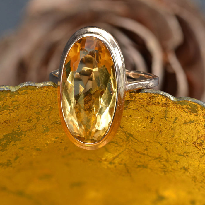 Bague 55 Bague marquise citrine 58 Facettes 22-447A