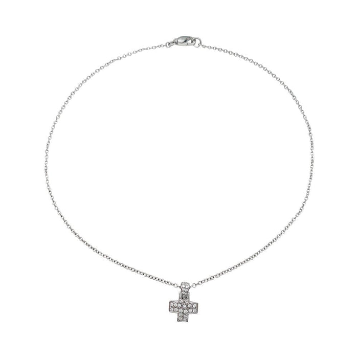 Collier Collier Pomellato, "Croix", or blanc et diamants. 58 Facettes 31733