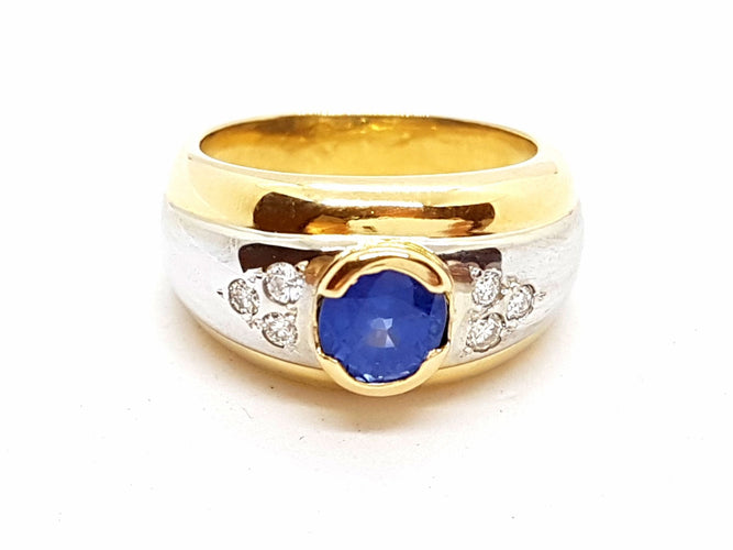 Bague 55 Bague Or jaune Saphir 58 Facettes 06496CD
