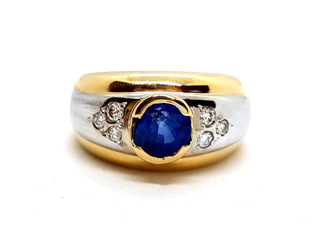 Bague 55 Bague Or jaune Saphir 58 Facettes 06496CD