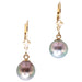Dormeuses earrings in yellow gold, Tahitian pearls 58 Facettes