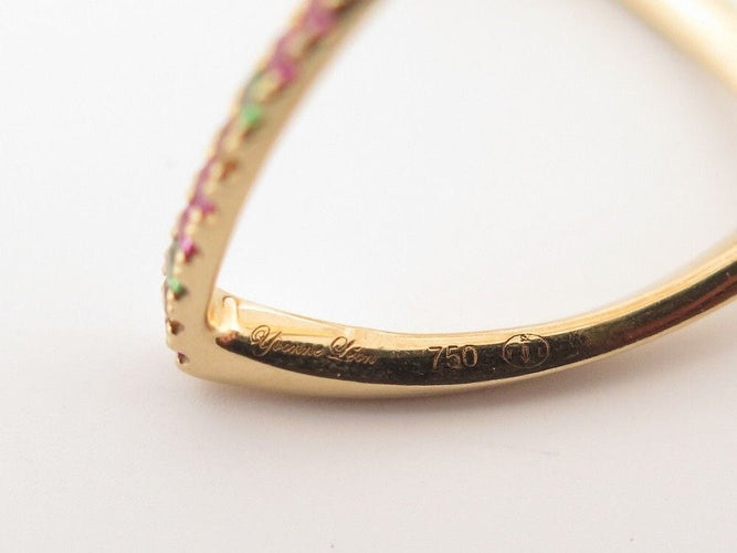 Bague 53 bague YVONNE LEON 5 bagues empilables viviane t52 a 54 or tsavorite 58 Facettes 247851