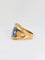 Bague Bague cocktail vintage en or et pierre bleue 58 Facettes 725