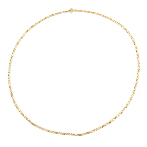 Collier Chaine or jaune gourmette maille ovale 58 Facettes 13-168B