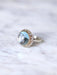 Vintage blue topaz and diamonds ring in gold and silver 58 Facettes