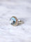Bague vintage topaze bleue et diamants sur or et argent 58 Facettes