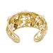 Bracelet Bracelet feuilles de lierre en or jaune et perles. 58 Facettes 31209