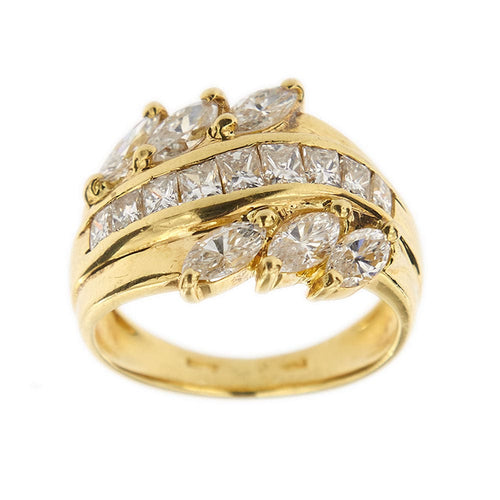 Bague 50 Bague bandeau avec diamants 58 Facettes 14764