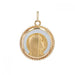Virgin Mary Medal pendant in yellow gold and mother-of-pearl 58 Facettes 22-419A