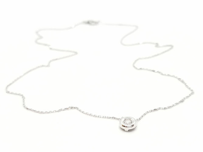 Collier Collier Or blanc Diamant 58 Facettes 578949RV