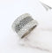 Bague Bague bandeau Diamants Blancs et noirs, Or Gris 58 Facettes AA 1551