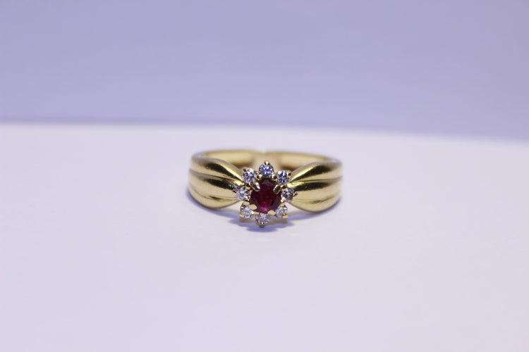 Bague 56 Bague Diamants et Rubis 58 Facettes