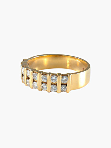 Bague 64 Bague Double rang Diamants 58 Facettes