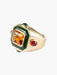 Ring 53 Chanel- Citrine, Jade and Yellow Gold Signet Ring 58 Facettes