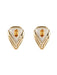 Earrings Clip-on Earrings, Yellow Gold, Diamonds, Mother-of-pearl and Citrine 58 Facettes