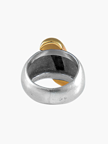 Bague 50 Bague Or Acier signée TURNER 58 Facettes