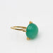 Ring 55 gold ring with green gemstone 58 Facettes E352224B