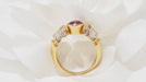 Ring 53.5 Natural ruby ​​& diamond bangle ring 58 Facettes 32276