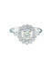 Ring 52 White gold diamond flower ring 58 Facettes