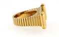 Tank Ring in yellow gold, diamond 58 Facettes 5509w