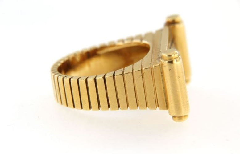 Bague Bague Tank en Or jaune, diamant 58 Facettes 5509w