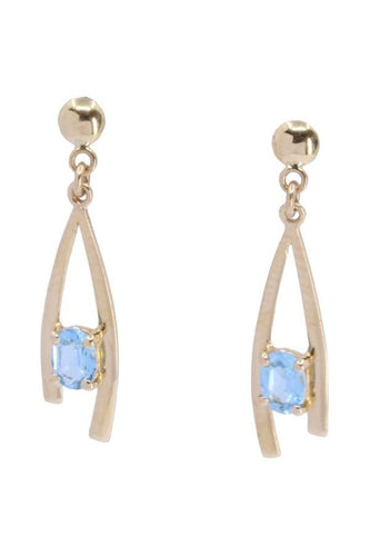 Boucles d'oreilles BOUCLES D'OREILLES PENDANTES TOPAZES 58 Facettes 073261