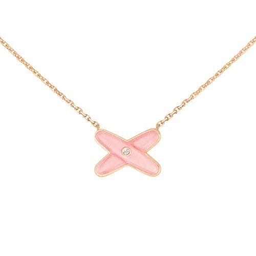 CHAUMET Necklace - “Links” Necklace Pink Gold Opal Diamond 58 Facettes 082996