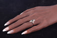 Ring 59 Art Deco diamond and emerald ring 58 Facettes 22321-0020