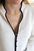 Necklace Cable Necklace 2 Gold reversible omega mesh 58 Facettes