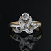 Ring 53 Rose cut diamond flower ring 58 Facettes 21-375B