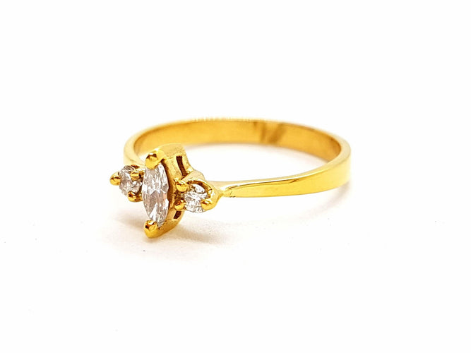 Bague 55 Bague Or jaune Diamant 58 Facettes 06320CD