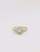 Ring 54 Belle Epoque daisy ring Yellow gold Platinum Diamonds 58 Facettes J172
