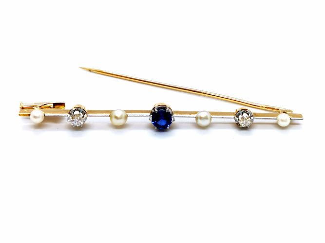 Broche Broche Or jaune Saphir 58 Facettes 990294CD