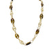 Vintage coffee bean long necklace, yellow gold and tiger's eye. 58 Facettes 32491