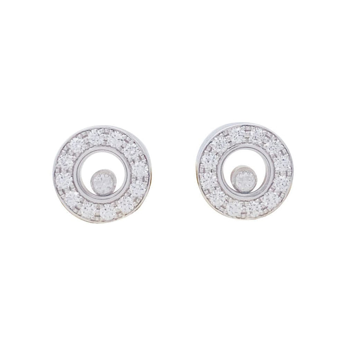 Boucles d'oreilles Boucles d'oreilles Chopard, "Happy Diamonds", or blanc, diamants. 58 Facettes 33016