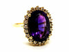 Ring Ring Yellow gold Amethyst 58 Facettes
