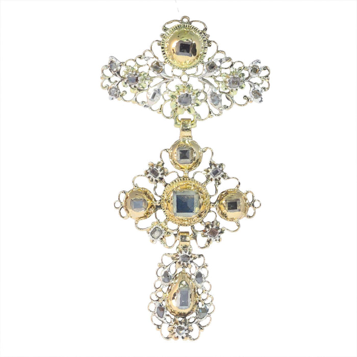 Pendentif Or, croix de diamant 58 Facettes 22276-0070