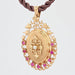 Antique medallion pendant in pink gold, pearl and ruby 58 Facettes 19-060