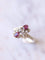 Bague de fiançailles Vintage or, rubis, et diamants 58 Facettes