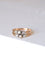 Bague Bague Belle Epoque double anneau perle fine diamant 58 Facettes