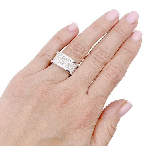 Ring 53 Bulgari ring, “B.Zero1”, white gold and diamonds. 58 Facettes 33171