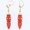 Boucles d'oreilles Pendants d'oreilles anciens or et amphores en corail 58 Facettes 22-049