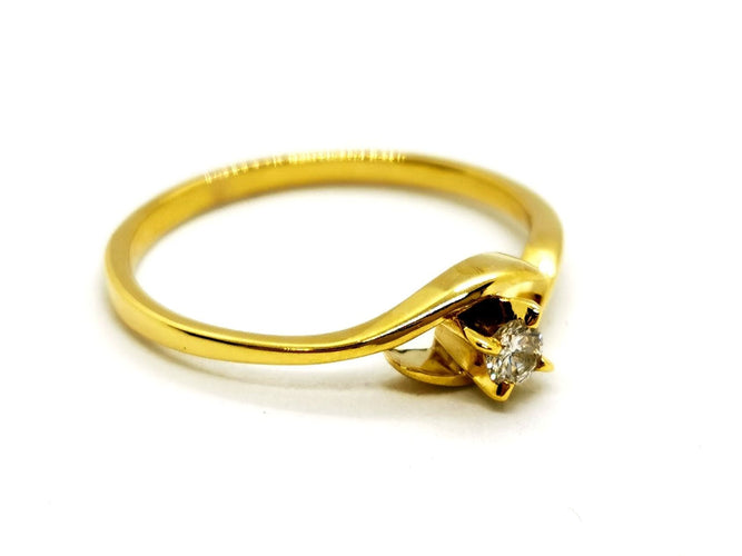 Bague 54 Bague Solitaire Or jaune Diamant 58 Facettes 1186467CN